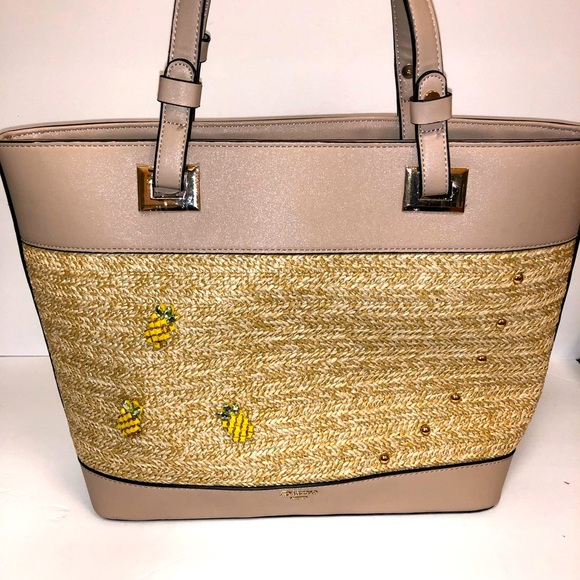 Dune London Bags Dune London Straw And Vegan Leather With